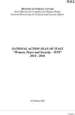 NATIONAL ACTION PLAN OF ITALY - "Women, Peace and Security - WPS" 2014 2016 - ITALY - PeaceWomen