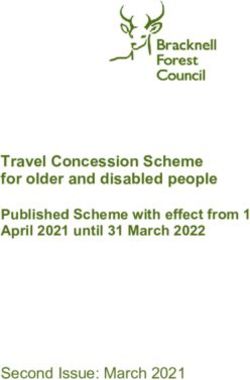 Travel Concession Scheme for older and disabled people - Published Scheme with effect from 1 April 2021 until 31 March 2022 Second Issue: March ...