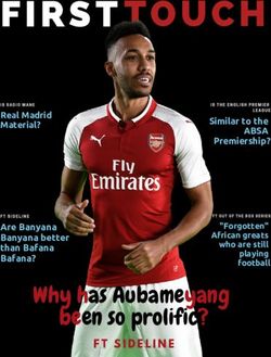 Why has Aubameyang been so prolific? - FT SIDELINE - Similar to the ABSA - FirstTouch