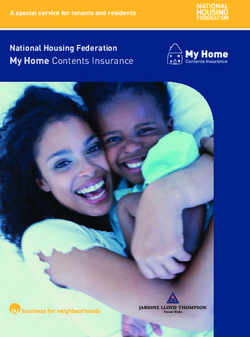 National Housing Federation My Home Contents Insurance - A special service for tenants and residents