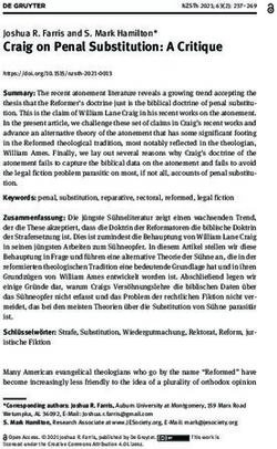 Craig on Penal Substitution: A Critique - Joshua R. Farris and S. Mark Hamilton* - De Gruyter