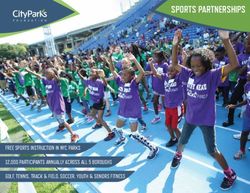 SPORTS PARTNERSHIPS - FREE SPORTS INSTRUCTION IN NYC PARKS 12,000 PARTICIPANTS ANNUALLY ACROSS ALL 5 BOROUGHS GOLF, TENNIS, TRACK & FIELD, SOCCER ...