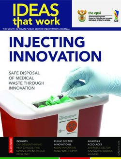 INJECTING INNOVATION SAFE DISPOSAL OF MEDICAL WASTE THROUGH INNOVATION - Centre for Public ...