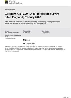 Coronavirus (COVID-19) Infection Survey pilot: England, 31 July 2020 - Office for ...