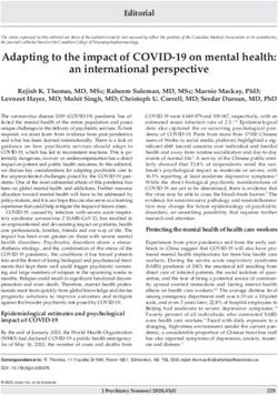 Adapting to the impact of COVID-19 on mental health: an international perspective