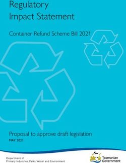 Regulatory Impact Statement - Container Refund Scheme Bill 2021 - Proposal to approve draft legislation - Department of Primary ...