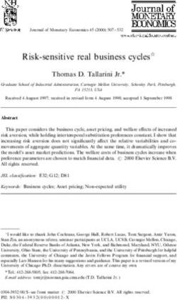Risk-sensitive real business cyclesq - Thomas D. Tallarini Jr.