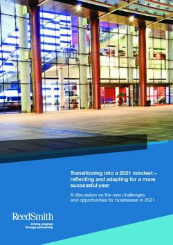 Transitioning into a 2021 mindset - reflecting and adapting for a more successful year - A discussion on the new challenges and opportunities for ...