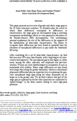GENDER AND ETHNIC WAGE GAPS IN LATIN AMERICA