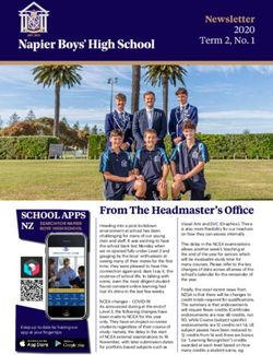 From The Headmaster's Office - Napier Boys' High School