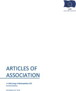 ARTICLES OF ASSOCIATION - OF LIM LIVING IN METROPOLISES SCE LIMITED LIABILITY DECEMBER 16TH 2020