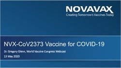 NVX-COV2373 VACCINE FOR COVID-19 - DR. GREGORY GLENN, WORLD VACCINE CONGRESS WEBCAST 13 MAY 2020 - NOVAVAX