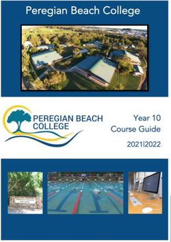 Version 1 (October 2020) - Peregian Beach College