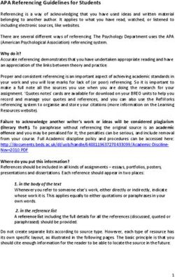 APA Referencing Guidelines for Students