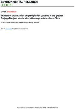 Impacts of urbanization on precipitation patterns in the greater Beijing-Tianjin-Hebei metropolitan region in northern China - IOPscience