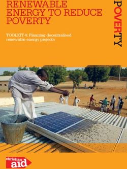 RENEWABLE ENERGY TO REDUCE POVERTY - TOOLKIT 4: PLANNING DECENTRALISED RENEWABLE ENERGY PROJECTS