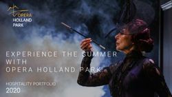 EXPERIENCE THE SUMMER - HOSPITALITY PORTFOLIO