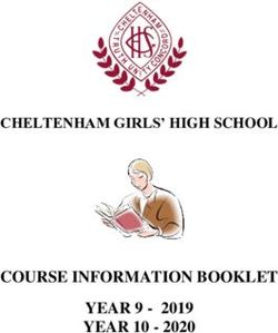 COURSE INFORMATION BOOKLET YEAR 9 - 2019 YEAR 10 2020 - CHELTENHAM GIRLS' HIGH SCHOOL