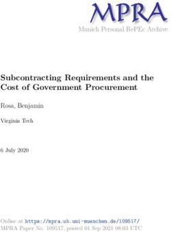 SUBCONTRACTING REQUIREMENTS AND THE COST OF GOVERNMENT PROCUREMENT - MUNICH PERSONAL REPEC ARCHIVE