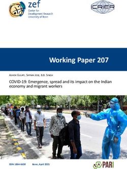 Working Paper 207 COVID-19: Emergence, spread and its impact on the Indian economy and migrant workers - Zentrum für Entwicklungsforschung