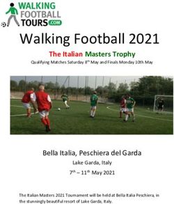Walking Football 2021 - The Italian Masters Trophy - Walking Football Tours