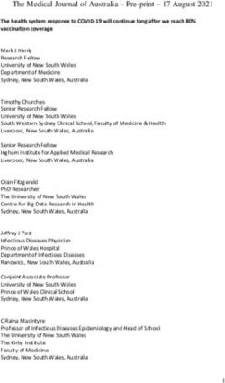 The Medical Journal of Australia - Pre-print - 17 August 2021