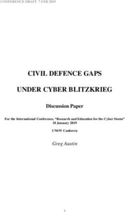 CIVIL DEFENCE GAPS UNDER CYBER BLITZKRIEG - Discussion Paper Greg Austin - UNSW Canberra