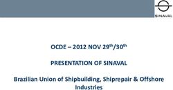 PRESENTATION OF SINAVAL - Brazilian Union of Shipbuilding, Shiprepair & Offshore Industries OCDE - 2012 NOV 29th/30th - OECD