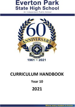 CURRICULUM HANDBOOK 2021 - Year 10
