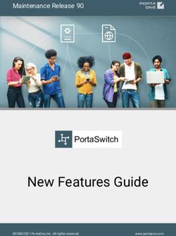 NEW FEATURES GUIDE PORTASWITCH - MAINTENANCE RELEASE - PORTAONE