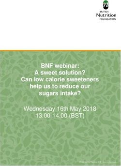 BNF webinar: A sweet solution? Can low calorie sweeteners help us to reduce our sugars intake? - Wednesday 16th May 2018 13.00-14.00 (BST)