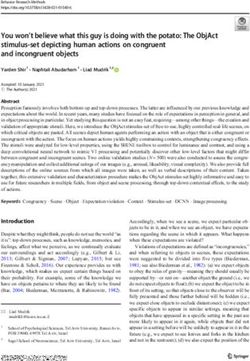 You won't believe what this guy is doing with the potato: The ObjAct stimulus-set depicting human actions on congruent and incongruent objects - Tau