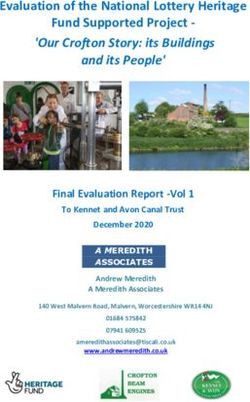 Evaluation of the National Lottery Heritage Fund Supported Project