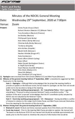 Minutes of the NDCXL General Meeting Date: Wednesday 29th September, 2020 at 7:00pm Venue: Zoom