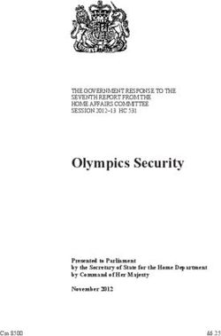 Olympics Security THE GOVERNMENT RESPONSE TO THE SEVENTH REPORT FROM THE HOME AFFAIRS COMMITTEE SESSION 2012-13 HC 531