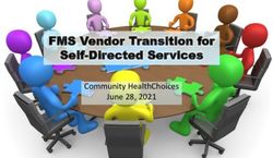 FMS Vendor Transition for Self-Directed Services - Community HealthChoices June 28, 2021