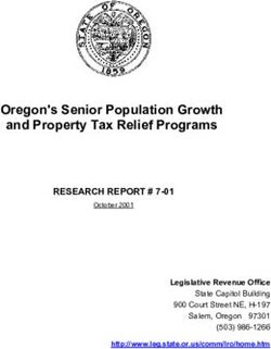 Oregon's Senior Population Growth and Property Tax Relief Programs