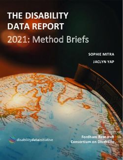 THE DISABILITY DATA REPORT - 2021: Method Briefs SOPHIE MITRA JACLYN YAP - Fordham Research Consortium on Disability