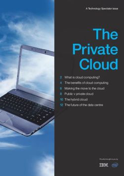The Private Cloud 2 What is cloud computing? 4 The benefits of cloud computing 6 Making the move to the cloud 8 Public v private cloud 10 The ...