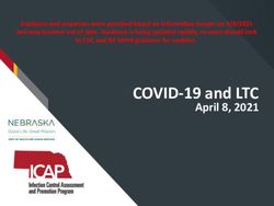 COVID-19 and LTC April 8, 2021 - Guidance and responses were provided based on information known on 4/8/2021