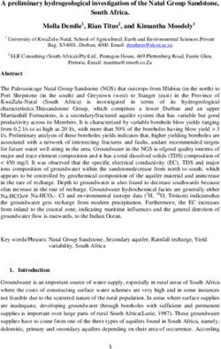 A preliminary hydrogeological investigation of the Natal Group Sandstone, South Africa.