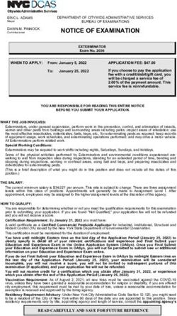 NOTICE OF EXAMINATION - NYC.gov