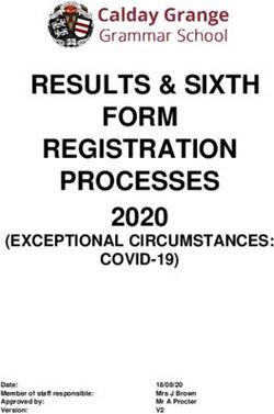 RESULTS & SIXTH FORM REGISTRATION PROCESSES - 2020 (EXCEPTIONAL CIRCUMSTANCES: COVID-19) - Calday ...