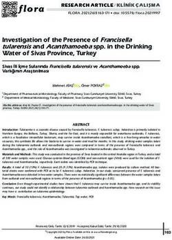 Investigation of the Presence of Francisella tularensis and Acanthamoeba spp. in the Drinking Water of Sivas Province, Turkey - Flora Dergisi