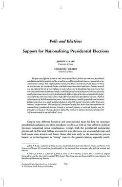 Polls and Elections Support for Nationalizing Presidential Elections