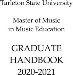 GRADUATE HANDBOOK 2020-2021 - Tarleton State University Master of Music in Music Education