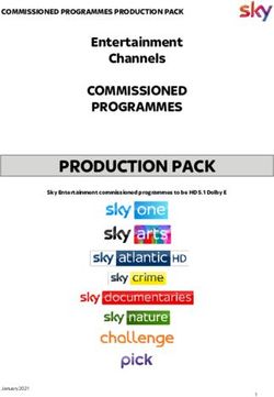 PRODUCTION PACK COMMISSIONED PROGRAMMES - Entertainment Channels COMMISSIONED PROGRAMMES PRODUCTION PACK - Sky.com