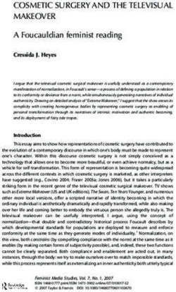 COSMETIC SURGERY AND THE TELEVISUAL MAKEOVER