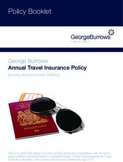 Policy Booklet George Burrows Annual Travel Insurance Policy