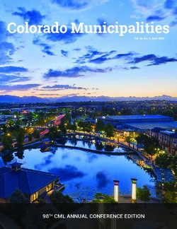 Colorado Municipalities - 98TH CML ANNUAL CONFERENCE EDITION - Colorado Municipal League
